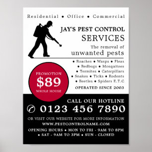 Exterminator, Pest Control Advertising Poster