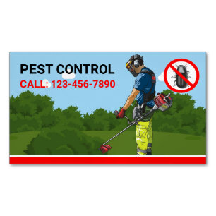 Exterminator Professional Pest Control Service Magnetic Business Card