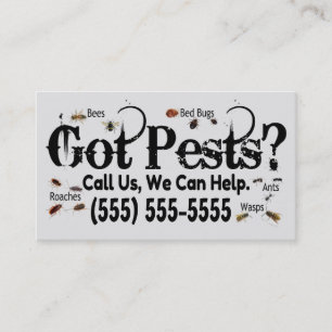 Exterminator Real Bugs Advertisement Business Card