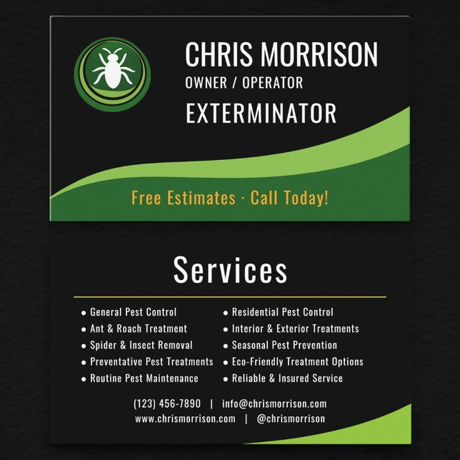 Exterminator Service Business Card (Creator Uploaded)