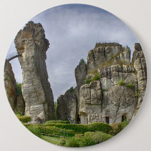 Externsteine Teutoburg Forest Germany 6 Cm Round Badge