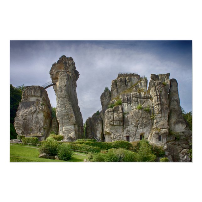 Externsteine Teutoburg Forest Germany Poster (Front)