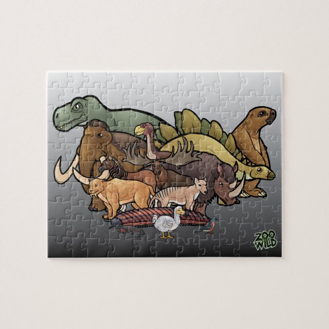Extinct Animals - Jigsaw Puzzle (Horizontal)