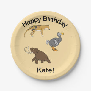 Extinct Animals Paper Plate