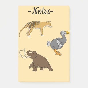 Extinct Animals Post-it Notes