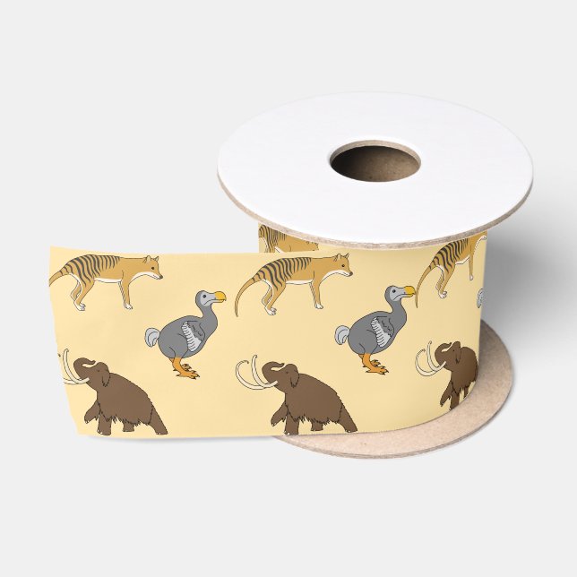 Extinct Animals  Satin Ribbon (Spool)