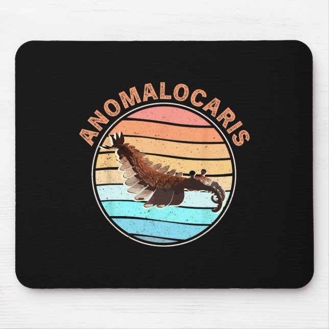 Extinct Arthropod Retro Design Fishing Anomalocari Mouse Pad (Front)
