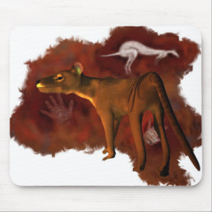 Extinct Forever - Thylacine or Tasmanian tiger Mouse Pad