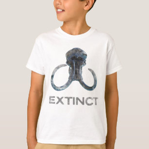Extinct Woolly Mammoth Fossil Head Version 1 T-Shirt