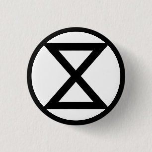 Extinction symbol 3 cm round badge