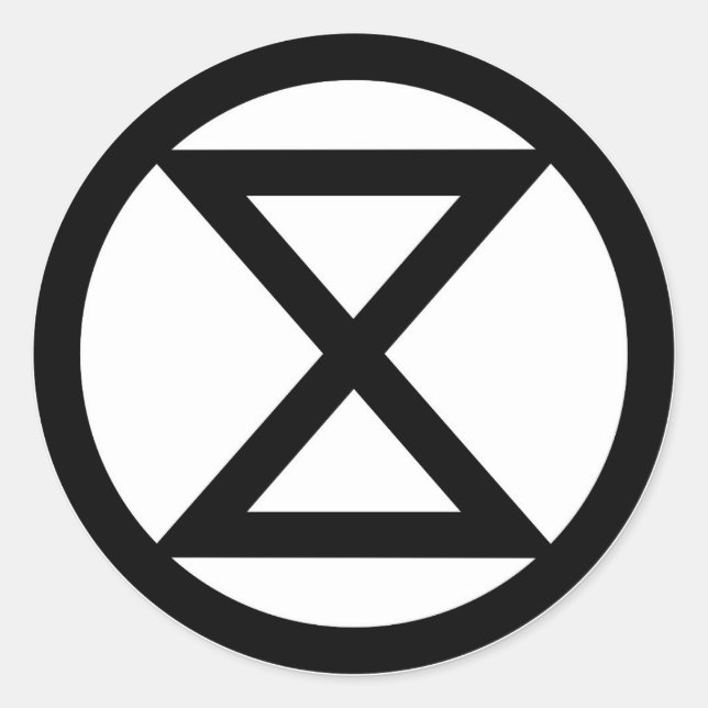 Extinction symbol classic round sticker (Front)