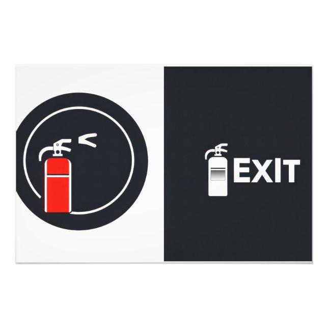 Extingisher with exit sign  (Front)
