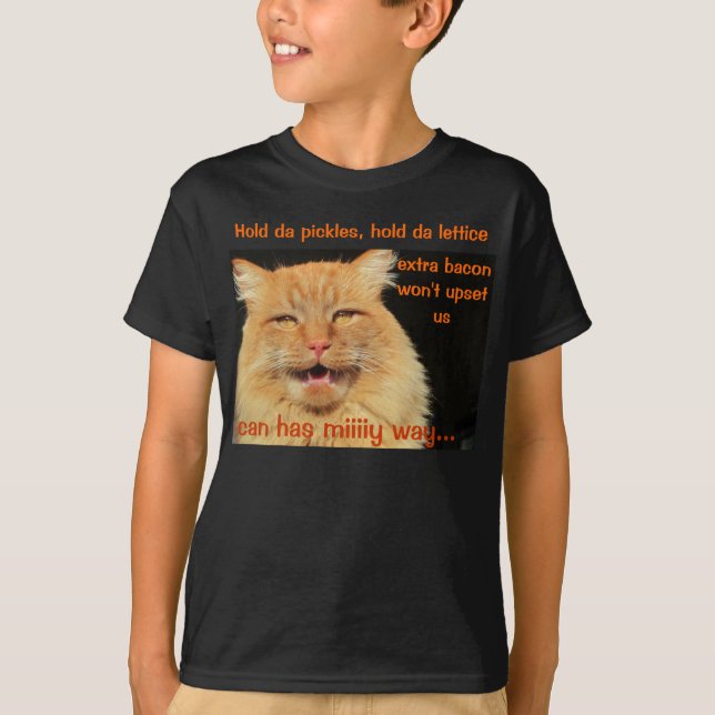 ...Extra Bacon Won't Upset Kitty T-Shirt (Front)