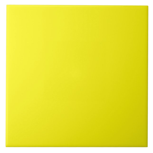 Extra Bright Yellow Ceramic Tile (Front)