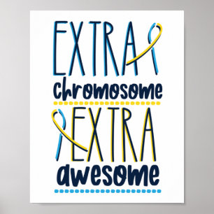 Extra Chromosome Extra Awesome Down Syndrome Poster