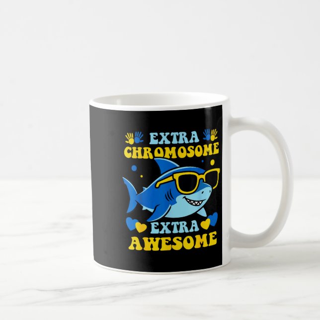 Extra chromosome extra awesome shark  coffee mug (Right)