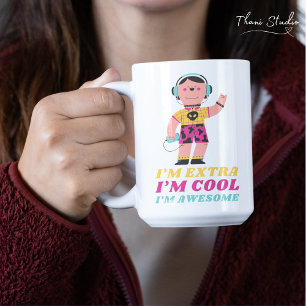 Extra Cool Awesome Girl Down Syndrome Awareness Coffee Mug