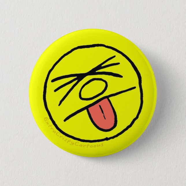 Extra Crispy 'Blech Face' Logo pin (medium) (Front)