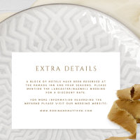 Extra Details (Or Other), White and Gold Wedding