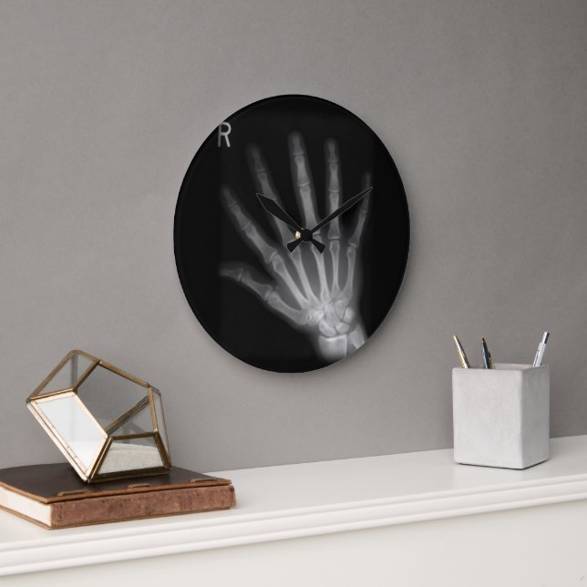Extra Digit X-ray Right Hand Large Clock (Office)