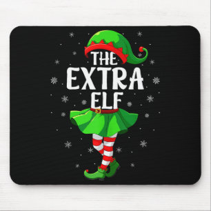 Extra Elf Christmas Girls Women Elf Squad Xmas Fam Mouse Pad