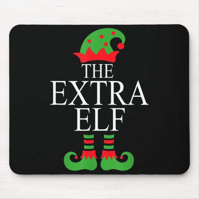 Extra Elf Family Matching Christmas Group Pajama M Mouse Pad (Front)
