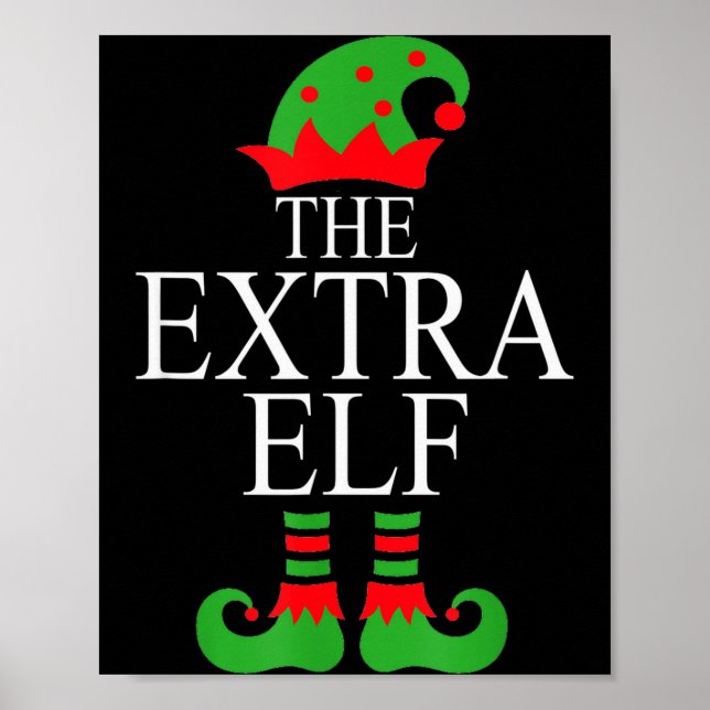 Extra Elf Family Matching Christmas Group Pajama M Poster (Front)