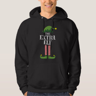 Extra Elf Matching Family Christmas Party Funny El Hoodie