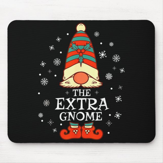 Extra Gnome Xmas Family Christmas  Mouse Pad (Front)