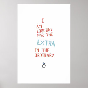 "Extra in the ordinary" poster