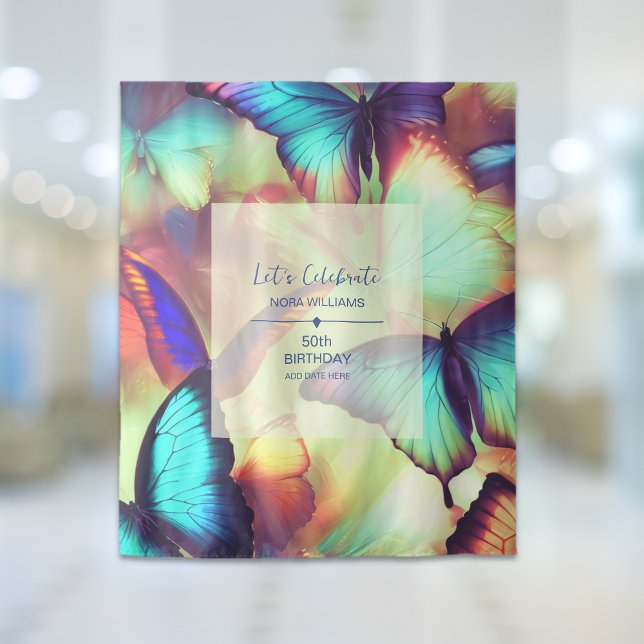 Extra Large Butterfly Birthday Party Backdrop Tapestry (Creator Uploaded)
