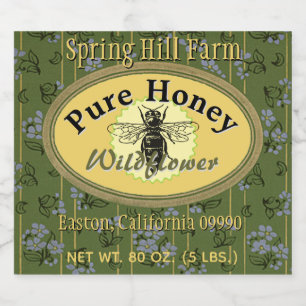 Extra Large Honey Jar & Beehive Sticker