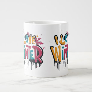 Extra-Large I Love Winter Large Coffee Mug