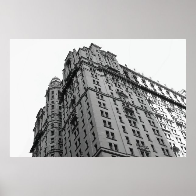 Extra Large New York City B&W Building Poster (Front)