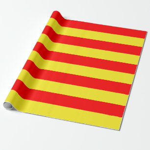 Extra Large Red and Yellow Stripes Wrapping Paper