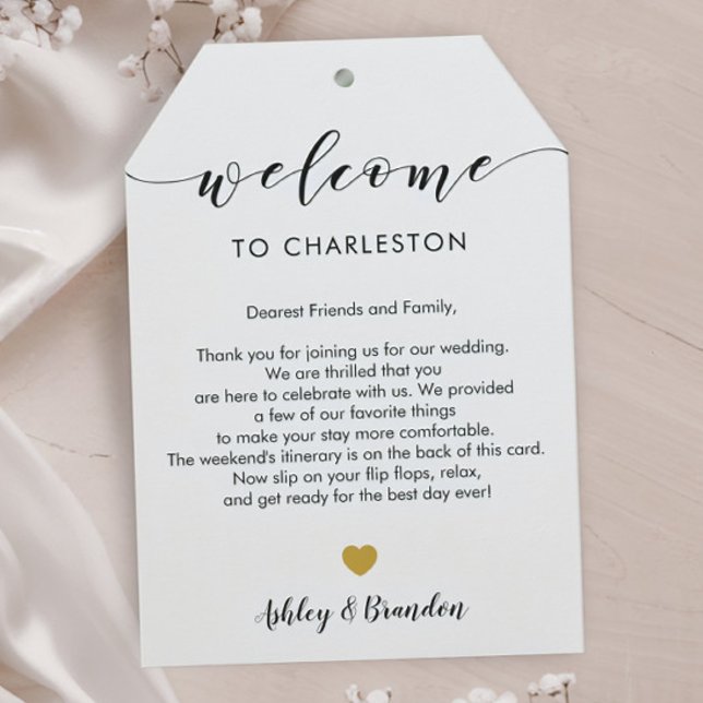 Extra Large Wedding Welcome Tag, Letter Itinerary (Creator Uploaded)
