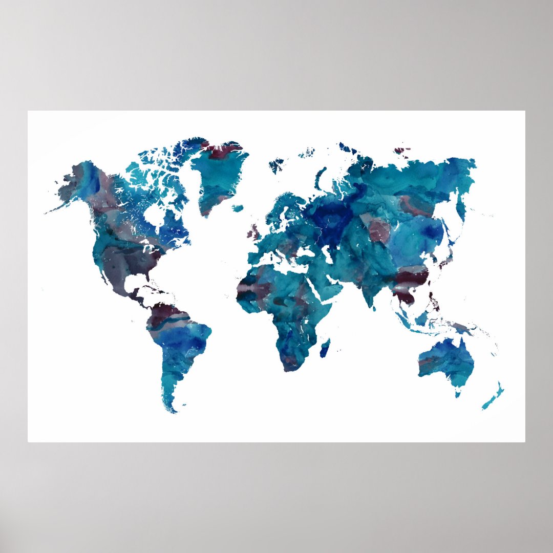 Extra large world map poster | Zazzle