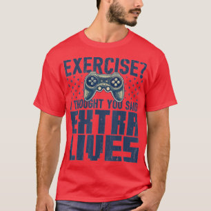 Extra Lives Funny Video Game Controller Retro Boy T-Shirt
