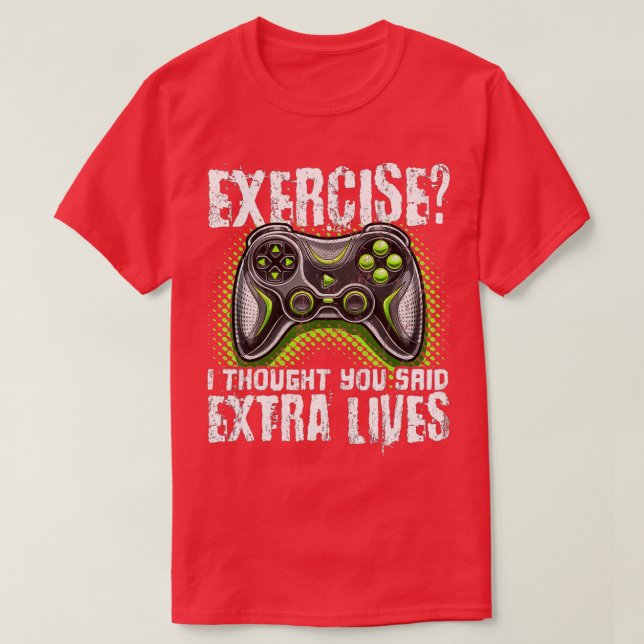 Extra Lives Funny Video Game Controller Retro  Boy T-Shirt (Design Front)