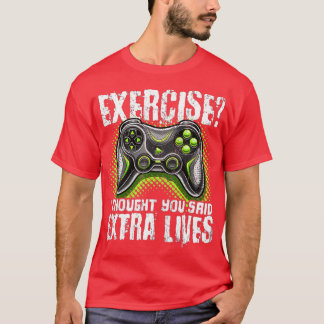 Extra Lives Funny Video Game Controller Retro Boy T-Shirt