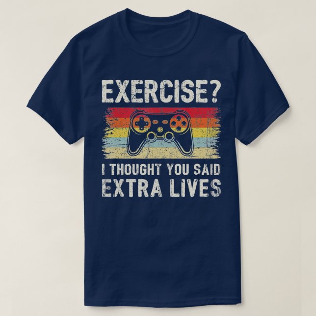 Extra Lives Funny Video Game Controller Retro  Boy T-Shirt (Design Front)