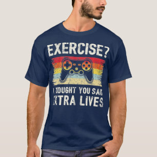 Extra Lives Funny Video Game Controller Retro Boy T-Shirt