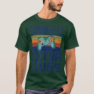 Extra Lives Funny Video Game Controller Retro  Boy T-Shirt