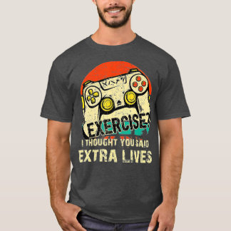 Extra Lives Funny Video Game Controller Retro  Boy T-Shirt