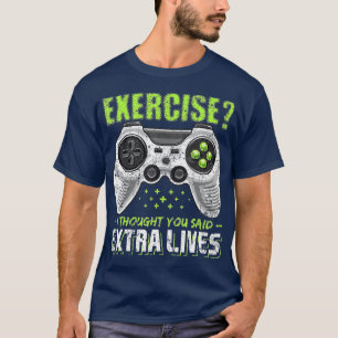 Extra Lives Funny Video Game Controller Retro Boy T-Shirt