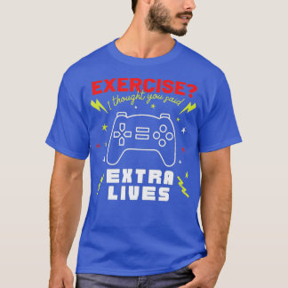 Extra Lives Funny Video Game Controller Retro  Boy T-Shirt