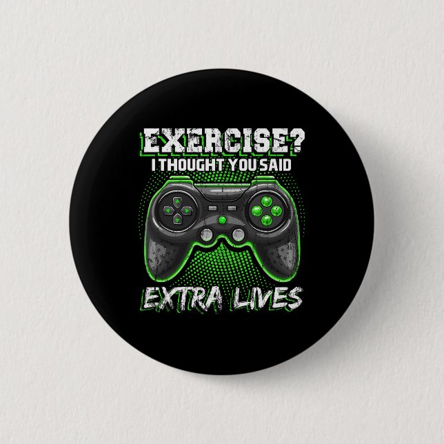 Extra Lives Funny Video Game Controller Retro Game 6 Cm Round Badge (Front)