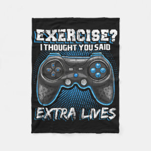 Extra Lives Funny Video Game Controller Retro Game Fleece Blanket