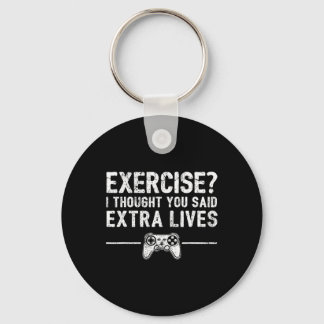 Extra Lives Funny Video Game Controller Retro Game Key Ring