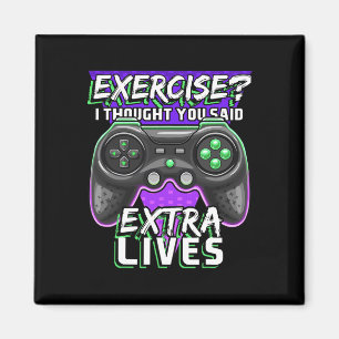 Extra Lives Funny Video Game Controller Retro Game Magnet
